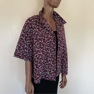 rag & bone Reed Shirt -NWT- Burgundy Cotton Floral ~ Button Down ~ Medium